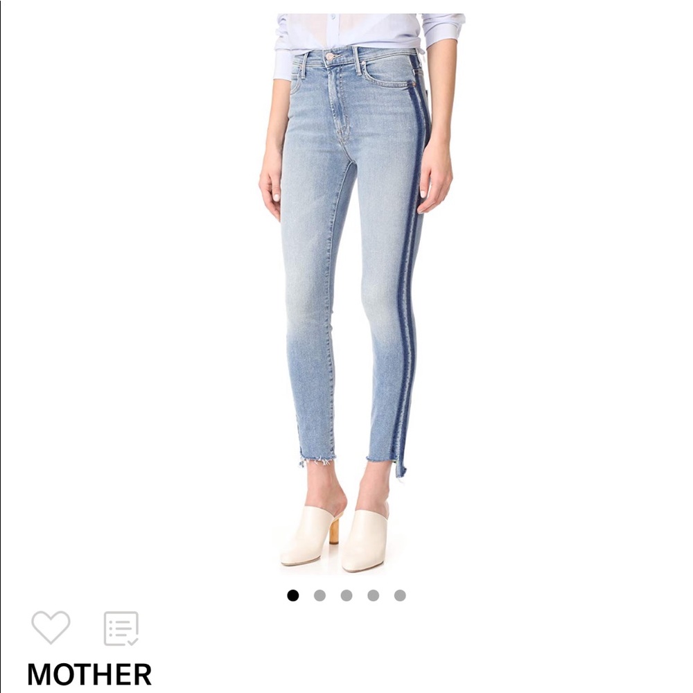 Mother Stunner High Rise Light Kitty Racer sz 24